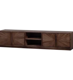WOOOD Stolik pod TV SUN 200 cm drewno teak brązowy
