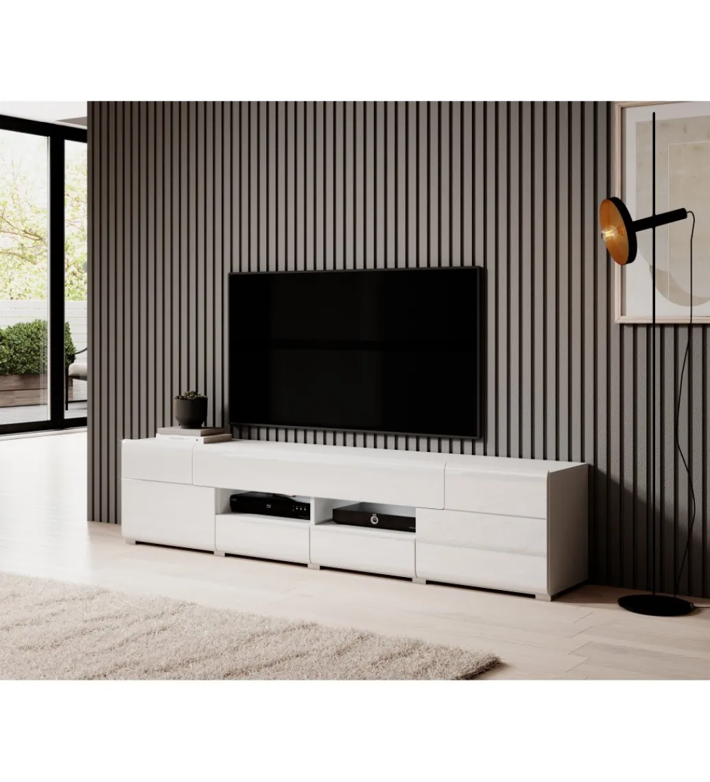 Helvetia Stolik pod Tv TOLEDO 208 cm biały