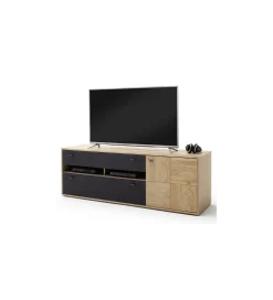 MCA Stolik pod TV VALENCIA 184 cm antracytowo naturalny