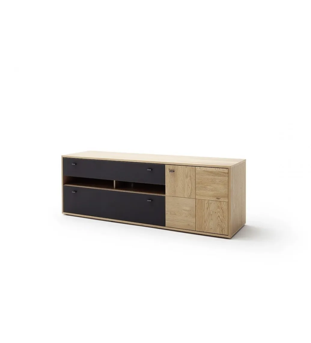 MCA Stolik pod TV VALENCIA 184 cm antracytowo naturalny
