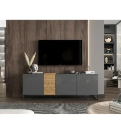Polski Design ML Stolik pod TV VANTA 160 cm antracytowy