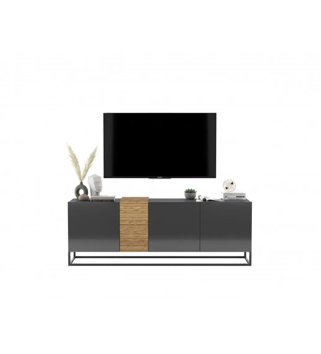Polski Design ML Stolik pod TV VANTA 160 cm antracytowy