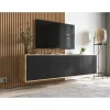 Polski Design ML Stolik pod Tv wiszący Apollo B 150 cm czarny