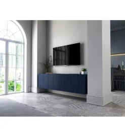Polski Design ML Stolik pod TV wiszący ELPIS 150 cm granatowy