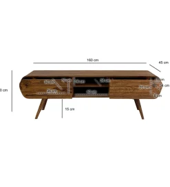 WOHNLING, GERMANY Stolik pod TV WOHNLING 160 cm drewno sheesham