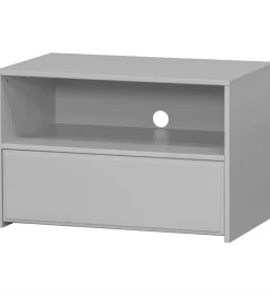 WOOOD Stolik pod TV YISSA 70 cm półka otwarta szara