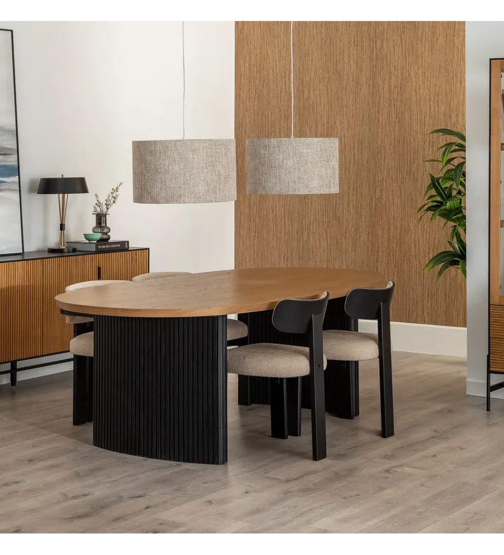 Zona-Design Stół ORLEANS 220 cm naturalny, czarny