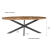 LF-Design Stół owalny ROCKY 240 cm drewno mango