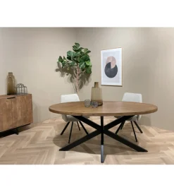 LF-Design Stół owalny ROCKY 240 cm drewno mango