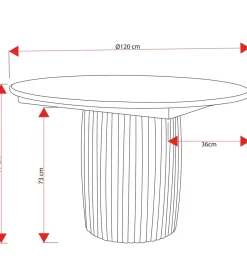 Exclusivas Stół RACTA 120 cm drewno mango brązowy