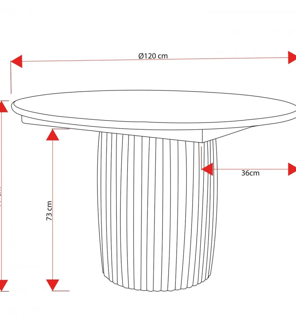 Exclusivas Stół RACTA 120 cm drewno mango brązowy