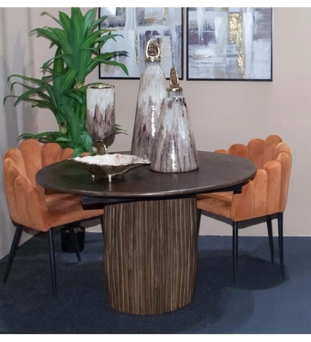 Exclusivas Stół RACTA 120 cm drewno mango brązowy