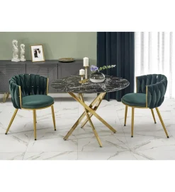 Halmar Stół RAYMOND II 100 cm w optyce czarnego marmuru