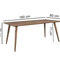 WOHNLING, GERMANY Stół REPA 180 cm drewno shesham