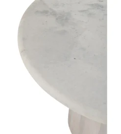 J-Line Stół ROUNDEGO 102 cm marmur biały