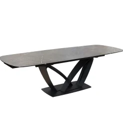 Invicta Interior Stół rozkładany BLACKLIGHT 180 cm - 260 cm ceramika w optyce grafitowego marmuru