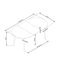 Halmar Stół rozkładany COLORADO 120 cm - 160 cm w kolorze dąb złoty