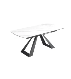 Invicta Interior Stół rozkładany CONCORD 180 do 230 cm ceramika w optyce białego marmuru
