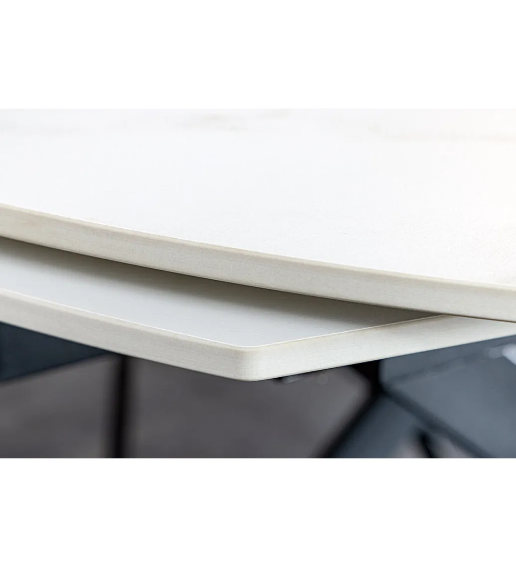 Invicta Interior Stół rozkładany INCEPTION od 130 do 190 cm ceramiczny blat w optyce marmuru