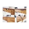 Invicta Interior Stół rozkładany Lagos 120 cm - 200 cm drewno sheesham