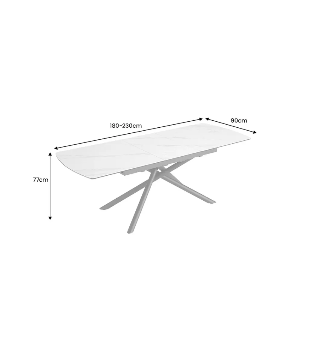 Invicta Interior Stół rozkładany MIKADO 180 do 230 cm blat ceramika