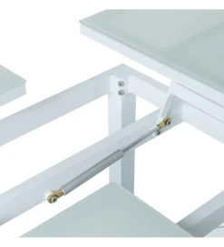 Zona-Design Stół rozkładany ogrodowy AGNES 120 cm biały