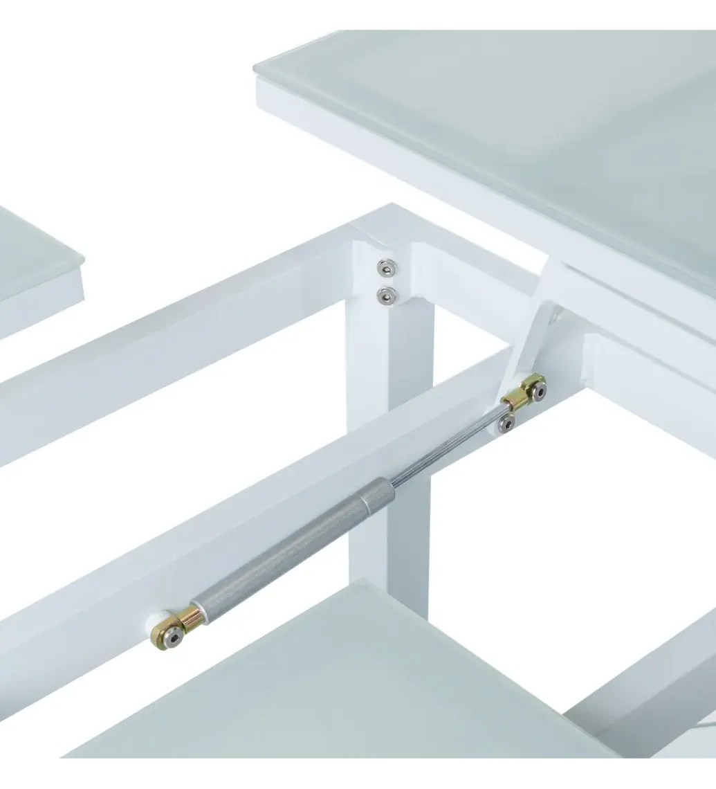 Zona-Design Stół rozkładany ogrodowy AGNES 120 cm biały