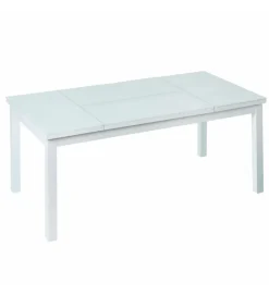 Zona-Design Stół rozkładany ogrodowy AGNES 120 cm biały