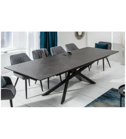Invicta Interior Stół rozkładany ONTARIO Euphoria 180 Cm - 220 Cm - 260 Cm Ceramika W Optyce grafitu