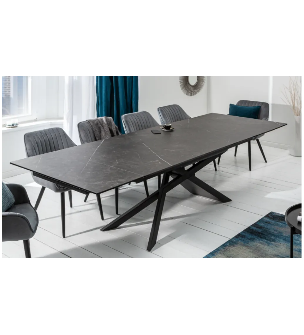 Invicta Interior Stół rozkładany ONTARIO Euphoria 180 Cm - 220 Cm - 260 Cm Ceramika W Optyce grafitu