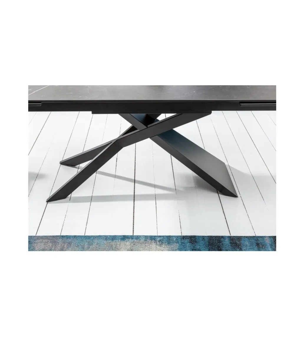 Invicta Interior Stół rozkładany ONTARIO Euphoria 180 Cm - 220 Cm - 260 Cm Ceramika W Optyce grafitu