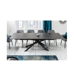 Invicta Interior Stół rozkładany ONTARIO Euphoria 180 Cm - 220 Cm - 260 Cm Ceramika W Optyce grafitu