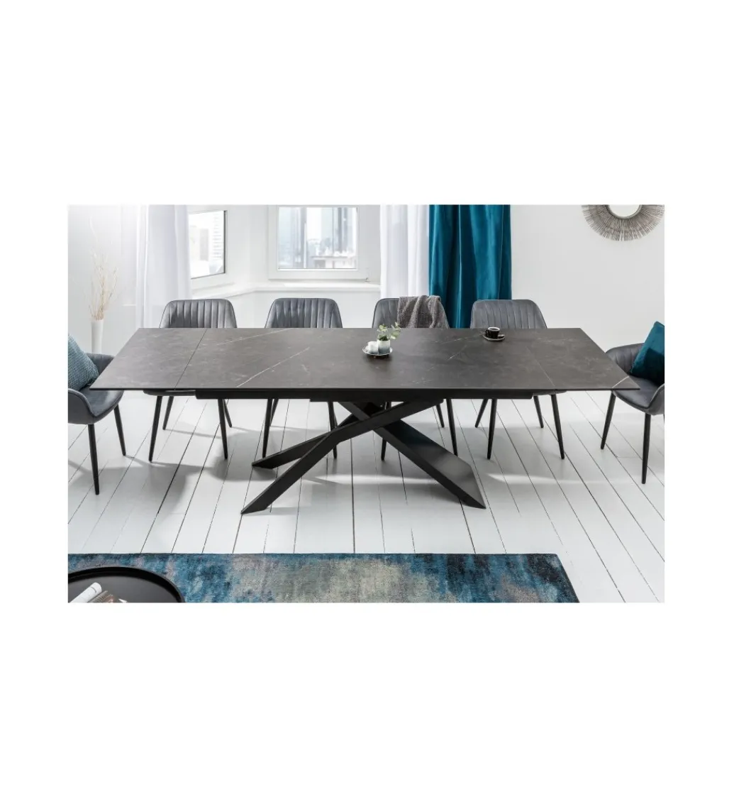 Invicta Interior Stół rozkładany ONTARIO Euphoria 180 Cm - 220 Cm - 260 Cm Ceramika W Optyce grafitu
