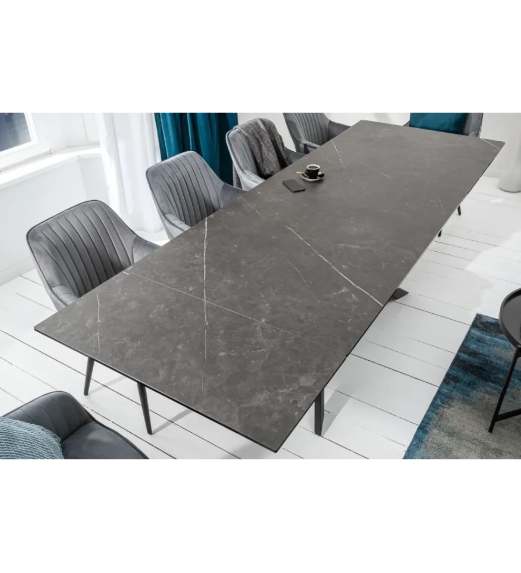 Invicta Interior Stół rozkładany ONTARIO Euphoria 180 Cm - 220 Cm - 260 Cm Ceramika W Optyce grafitu