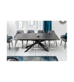Invicta Interior Stół rozkładany ONTARIO Euphoria 180 Cm - 220 Cm - 260 Cm Ceramika W Optyce grafitu