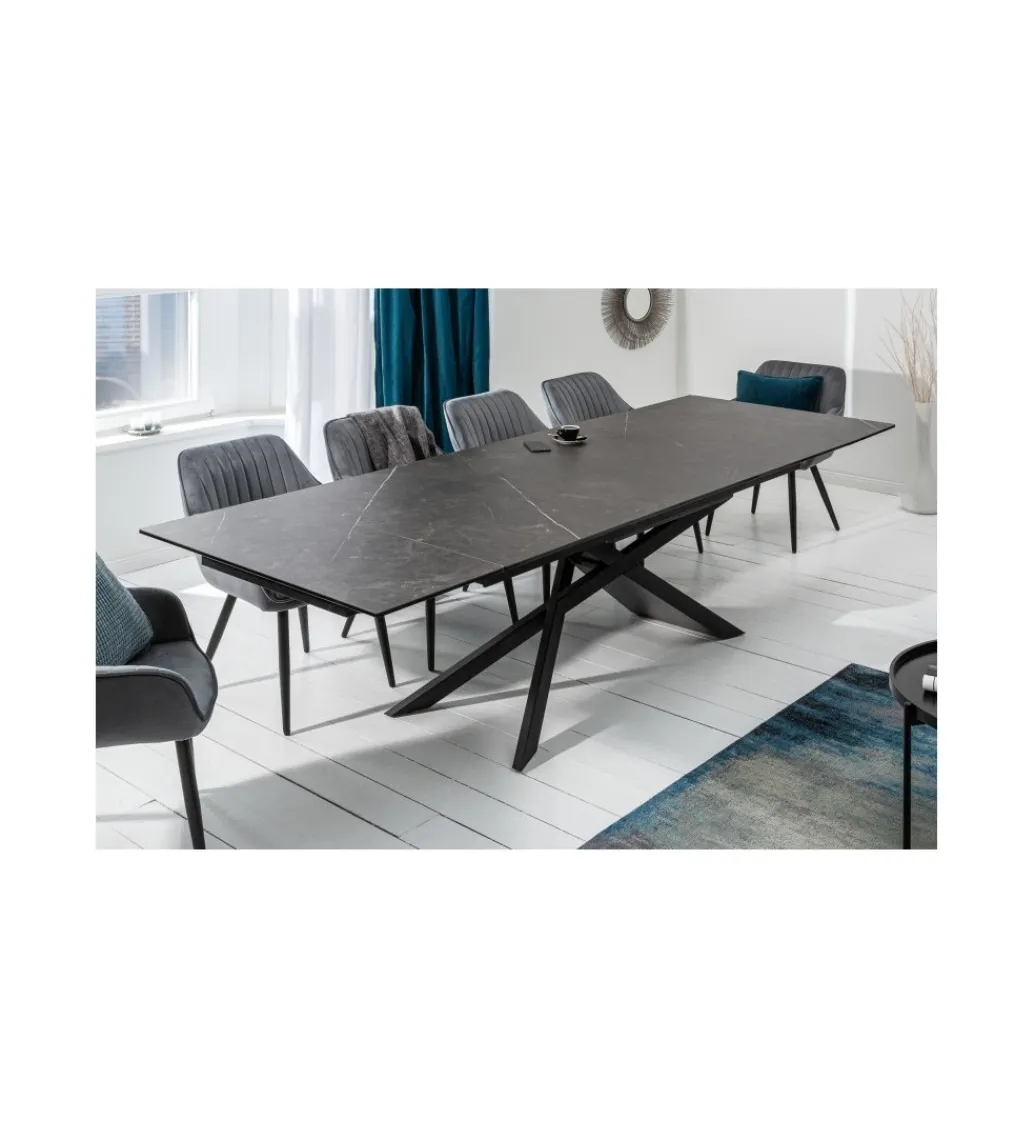 Invicta Interior Stół rozkładany ONTARIO Euphoria 180 Cm - 220 Cm - 260 Cm Ceramika W Optyce grafitu