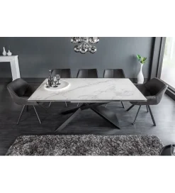 Invicta Interior Stół rozkładany ONTARIO Euphoria 180 cm - 220 cm - 260 cm ceramika w optyce marmuru