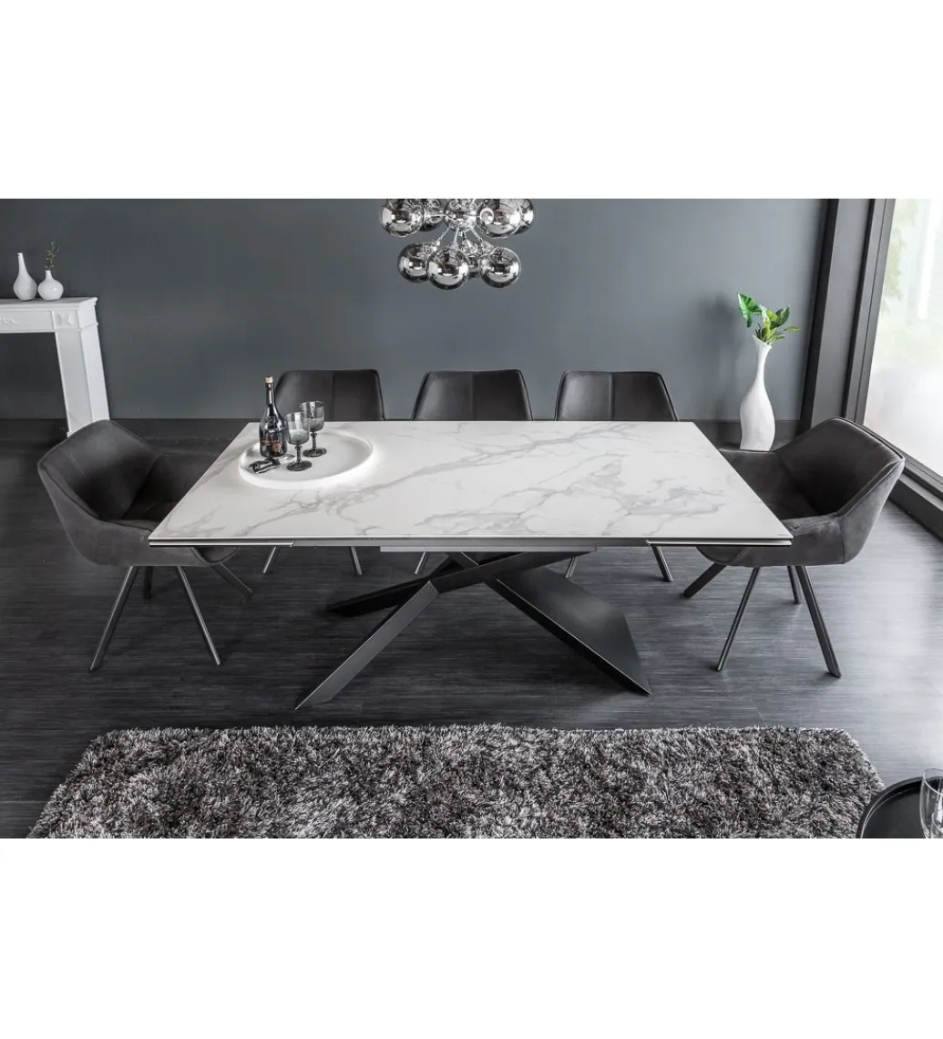 Invicta Interior Stół rozkładany ONTARIO Euphoria 180 cm - 220 cm - 260 cm ceramika w optyce marmuru