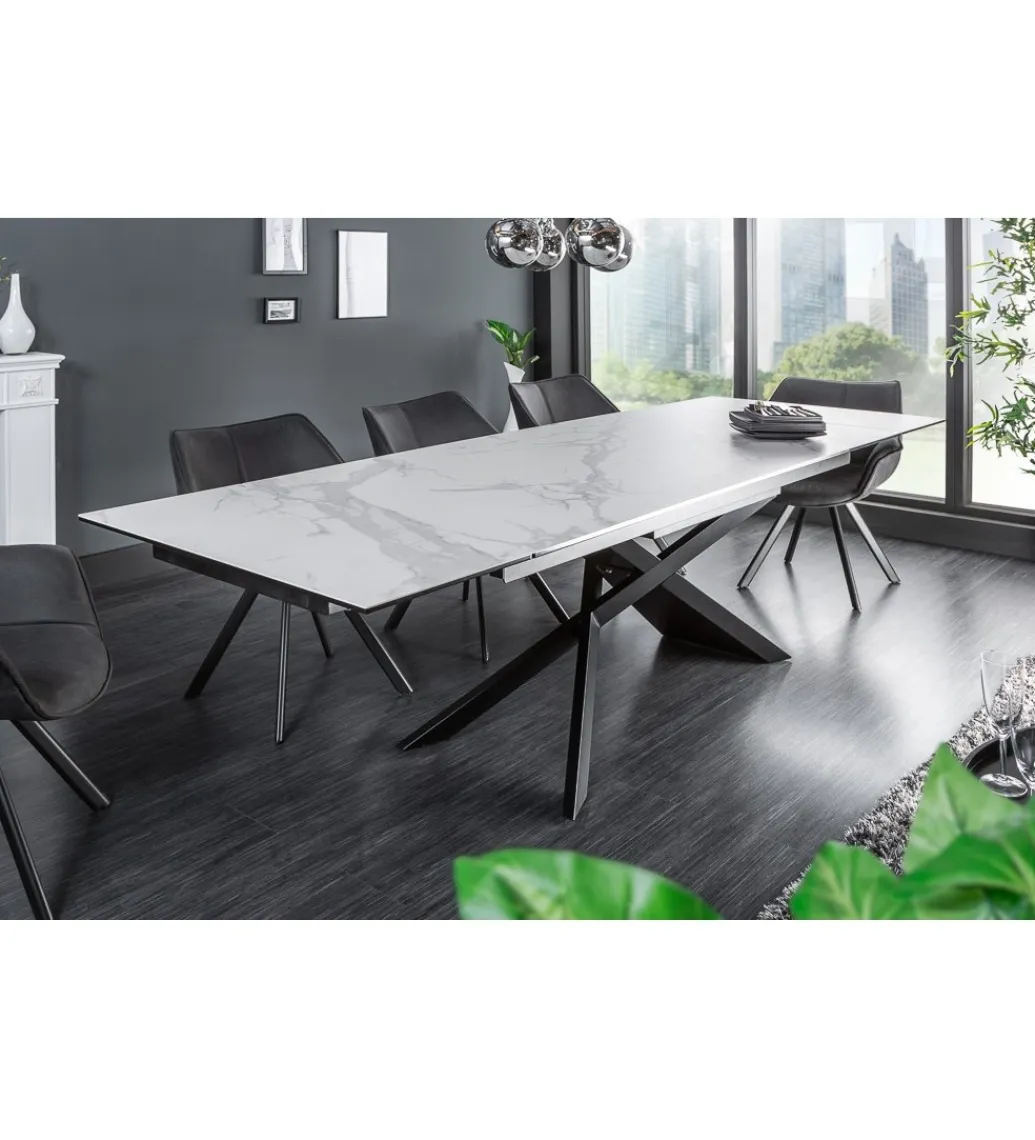 Invicta Interior Stół rozkładany ONTARIO Euphoria 180 cm - 220 cm - 260 cm ceramika w optyce marmuru