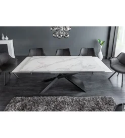 Invicta Interior Stół rozkładany ONTARIO Euphoria 180 cm - 220 cm - 260 cm ceramika w optyce marmuru