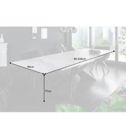 Invicta Interior Stół rozkładany ONTARIO Euphoria 180 cm - 220 cm - 260 cm ceramika w optyce marmuru