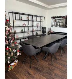 Invicta Interior Stół Rozkładany ONTARIO Euphoria 180 Cm - 220 Cm - 260 Cm ceramika antracytowy Lava