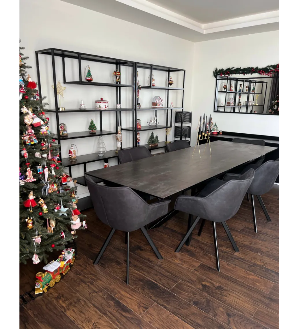 Invicta Interior Stół Rozkładany ONTARIO Euphoria 180 Cm - 220 Cm - 260 Cm ceramika antracytowy Lava