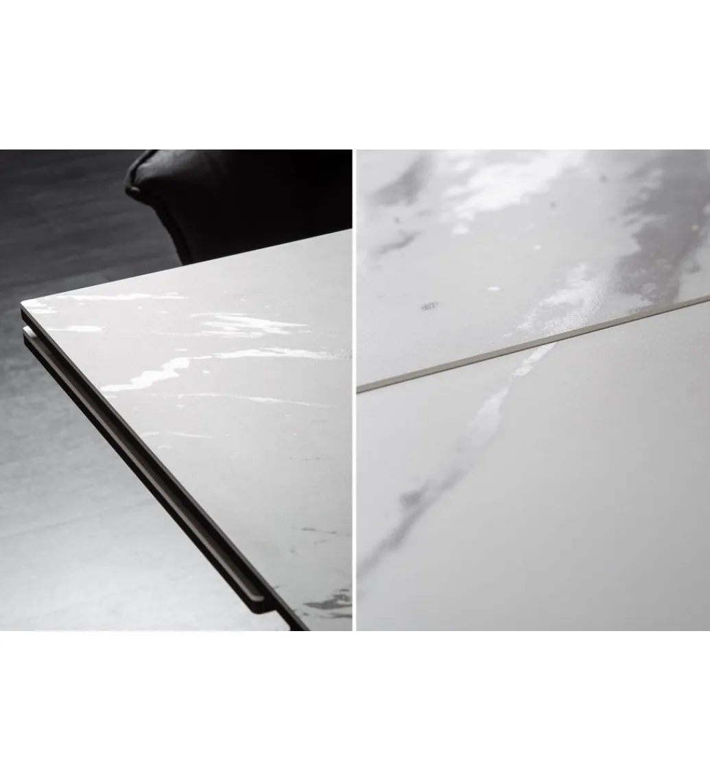 Invicta Interior Stół rozkładany PLATON Prometheus 180 cm - 260 cm ceramika w optyce marmuru