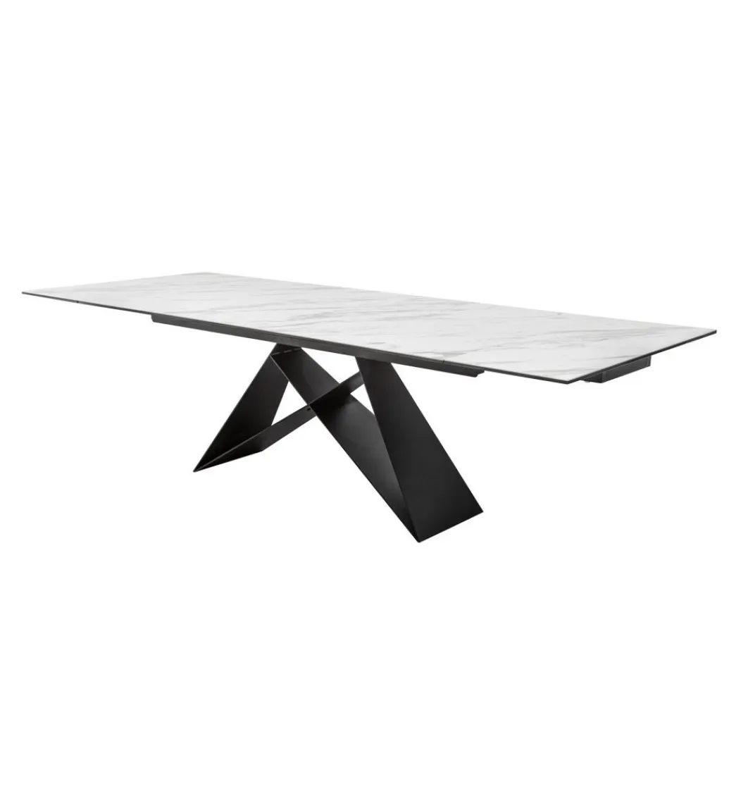 Invicta Interior Stół rozkładany PLATON Prometheus 180 cm - 260 cm ceramika w optyce marmuru