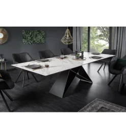 Invicta Interior Stół rozkładany PLATON Prometheus 180 cm - 260 cm ceramika w optyce marmuru
