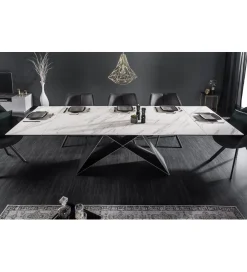 Invicta Interior Stół rozkładany PLATON Prometheus 180 cm - 260 cm ceramika w optyce marmuru