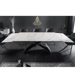 Invicta Interior Stół rozkładany PLATON Prometheus 180 cm - 260 cm ceramika w optyce marmuru