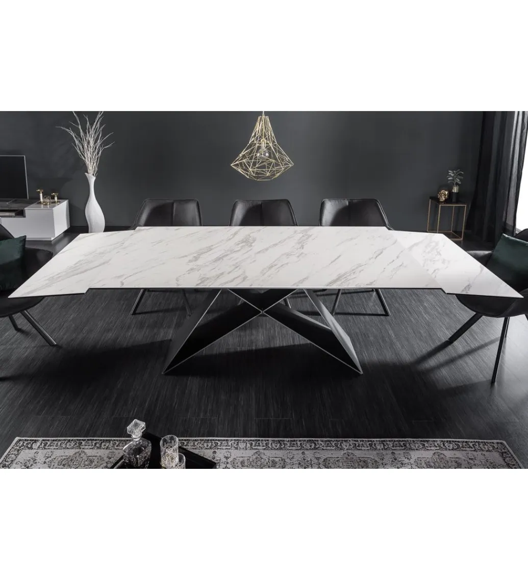 Invicta Interior Stół rozkładany PLATON Prometheus 180 cm - 260 cm ceramika w optyce marmuru