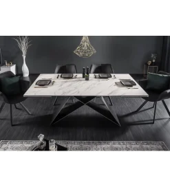 Invicta Interior Stół rozkładany PLATON Prometheus 180 cm - 260 cm ceramika w optyce marmuru
